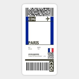 Paris Boarding Pass Sticker